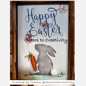 Floral Happy Easter 10x8 Stencil Set (2pk)-Spring-Essential Stencil