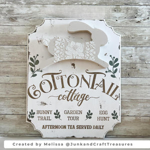 Cottontail Cottage 12x10-Spring-Essential Stencil