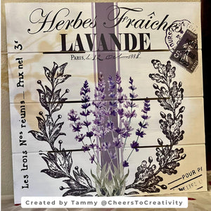 Lavande en Fleur (Lavender in Bloom) Rub-on Transfer Set