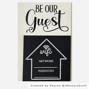 Wifi Guest 6x6 (2pk) Stencil-Essential Stencil