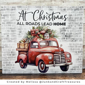 At Christmas All Roads Lead Home Stencil-Christmas-Essential Stencil