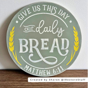 Matthew 6:11 12x12 1pc-Scripture-Essential Stencil