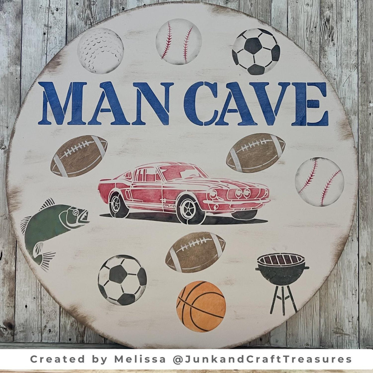 Man Cave Stencil Set-Fathers Day-Essential Stencil