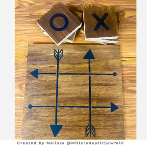 Tic Tac Board 12x12 4pc Stencil-Essential Stencil