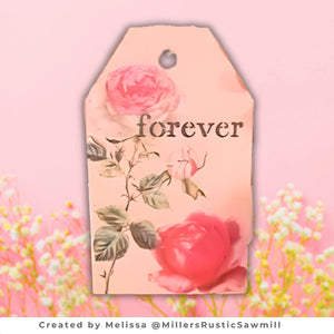 Pink Roses Rub-On Transfer Set-Rub-on Transfer-Essential Stencil