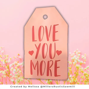 Love Mini Tags 3.5 x 6 (6pk) Stencil-Valentine-Essential Stencil