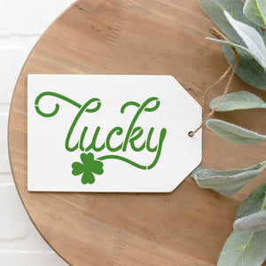 Shamrock Mini Tag's 3.5x6 3pk Stencil-St. Patricks Day-Essential Stencil