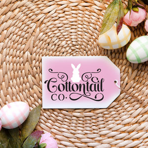 Cottontail Mini Tags 3.5x6 3pk Stencil-Easter-Essential Stencil