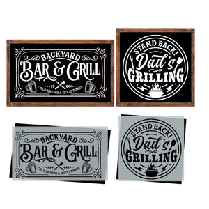 Bar & Grill Stencil Set | 2pk-Essential Stencil