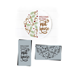 Welcome to the Nut House Door Hanger-Essential Stencil
