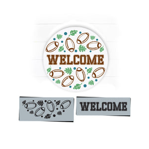 Welcome Football Door Hanger-Fall-Essential Stencil