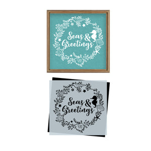 Seas & Greetings Sign Stencil-Christmas-Essential Stencil