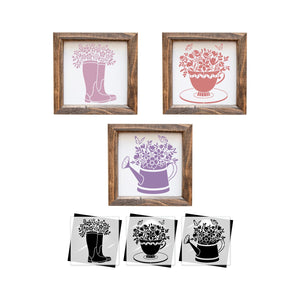 May Flowers Mini Sign Stencils (3 Pack)-Spring-Essential Stencil
