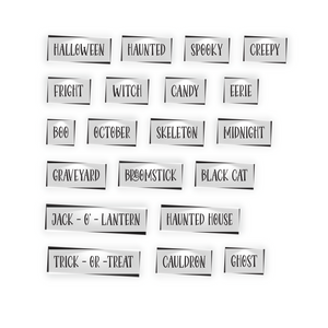 Halloween 1" Words Stencils (20pcs)-Halloween-Essential Stencil