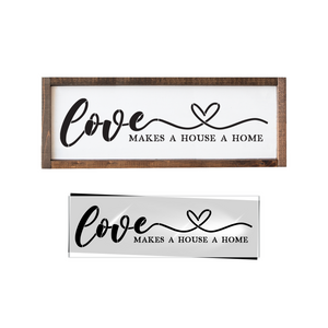 Love makes a house a home 16x5 Stencil-Valentine-Essential Stencil