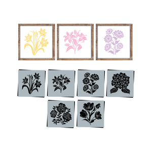 Lovely Florals Mini Stencils (6 Pack)-Spring-Essential Stencil