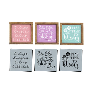 It's Time to Bloom Mini Stencils (3 Pack)-Spring-Essential Stencil