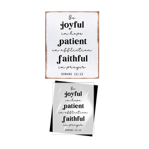 Romans 12:12 Sign Stencil-Summer-Essential Stencil
