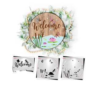 Welcome Dragonfly Door Hanger-Essential Stencil