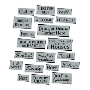 1 in Primitive Words Stencil Set-Fall-Essential Stencil