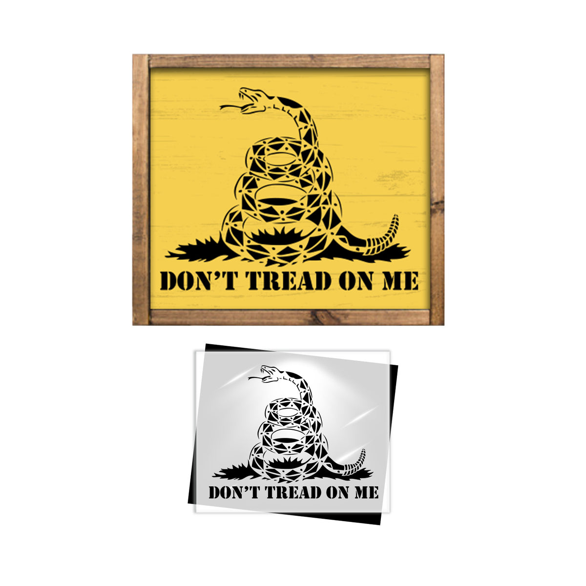 Don't Tread on Me Sign Stencil-Patriotic-Essential Stencil