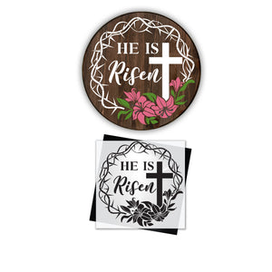 He is Risen Door Hanger Stencil-Easter-Essential Stencil