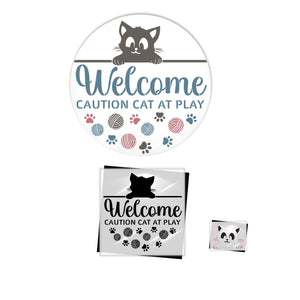 Welcome Cats Door Hanger Stencil-Christmas-Essential Stencil