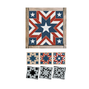 Layering Patriotic Barn Quilt (3pk)-Patriotic-Essential Stencil