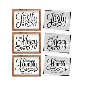 Micah 6:8 Calligraphy (3pk)-Stencils & Die Cuts-Essential Stencil