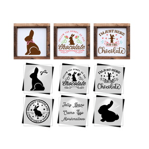 Chocolate Bunny Mini Stencil (6pk)-Spring-Essential Stencil