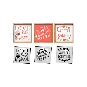 Love is Sweet Mini Stencil 3pk-Valentine-Essential Stencil