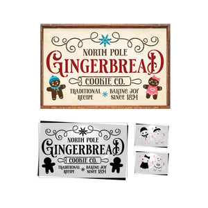 Gingerbread Bakeshop Stencil 16X10 Stencil-Christmas-Essential Stencil