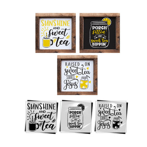 Sunshine and Sweet Tea Mini Sign Stencils (3 Pack)-Family-Essential Stencil