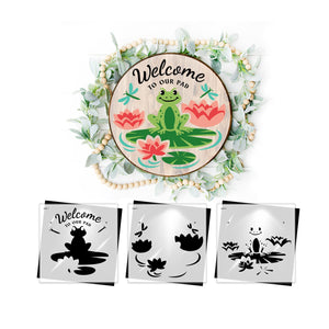 Welcome to Our Pad Door Hanger Layering Stencil (Free Gift)-free_gift-Essential Stencil