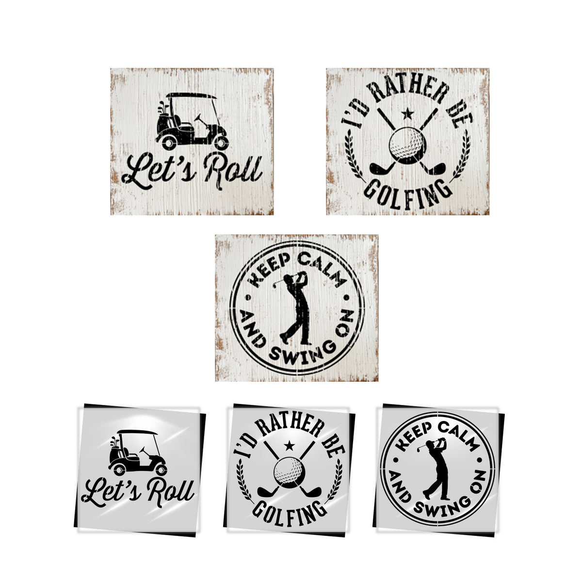 I'd Rather Be Golfing Stencil 3pk-Fathers Day-Essential Stencil
