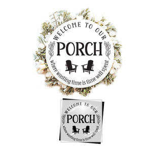 Welcome to our Porch Door Hanger Stencil-Summer-Essential Stencil