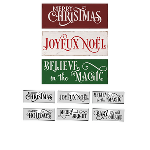 Holiday Script Christmas Stencil Set
