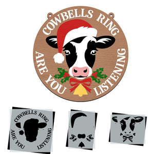 Cowbells Ring Door Layering Stencil-Christmas-Essential Stencil