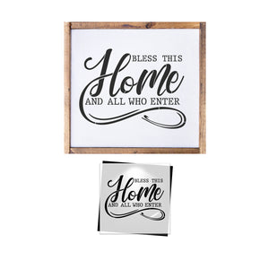 Bless this Home 12x12 1pc-Scripture-Essential Stencil