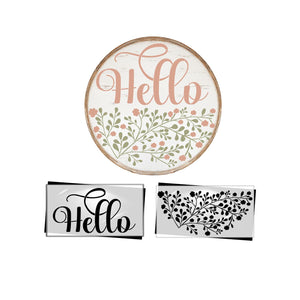 Floral Hello-Home-Essential Stencil