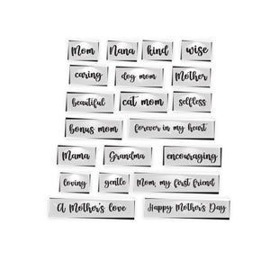 Mother's Day 1 inch words 20pcs-Mother's Day-Essential Stencil
