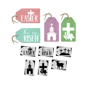 Easter Tags 3.5x6 (6pk) - Bundle Exclusive Set-free_gift-Essential Stencil