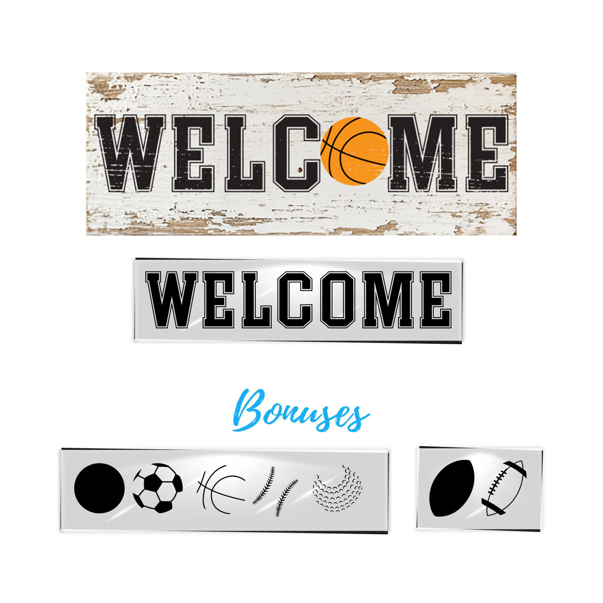 Customizable Sports Welcome-Fathers Day-Essential Stencil