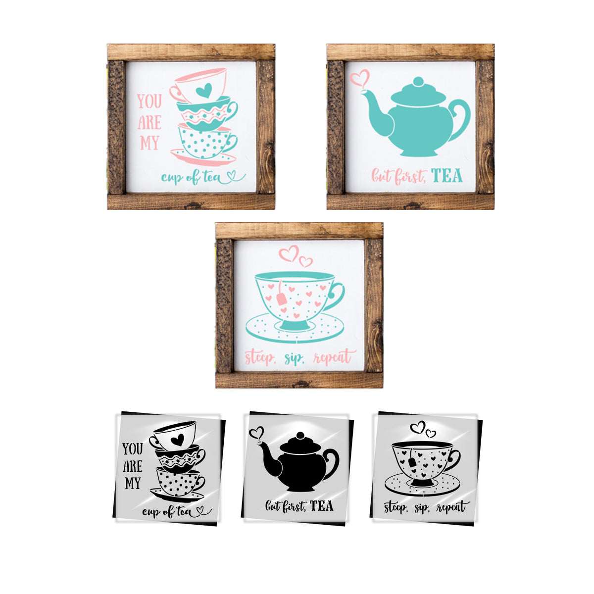 My Cup of Tea Mini Sign Stencil (3pk)-Mother's Day-Essential Stencil