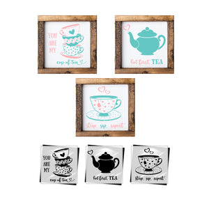 My Cup of Tea Mini Sign Stencil (3pk)-Mother's Day-Essential Stencil