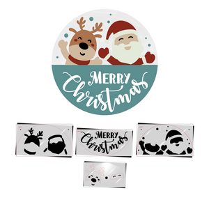 Santa & Rudolf Greetings Door Hanger Stencil-Christmas-Essential Stencil