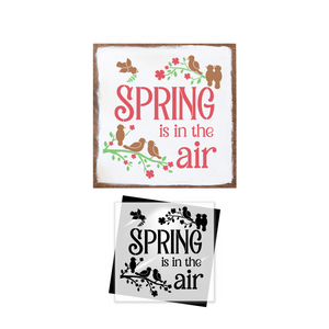 Spring is in the air Stencil 12x12-Spring-Essential Stencil