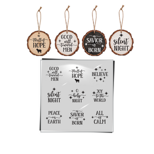 Nativity Christmas Ornament Stencil