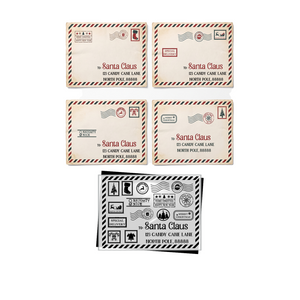 Christmas Postage to Santa Stencil