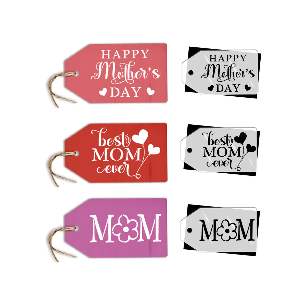 Mother's Day Mini Tags 3.5x6 3pk-Mother's Day-Essential Stencil